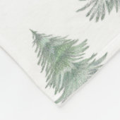 Hand getrokken Evergreen Tree Patroon Fleece Deken (Hoek)