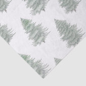 Hand getrokken Evergreen Tree Patroon Tissuepapier (Detail)
