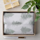 Hand getrokken Evergreen Tree Patroon Tissuepapier (Geschenk)