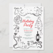 Hand getrokken feestdag kerstfeest kaart (Voorkant)