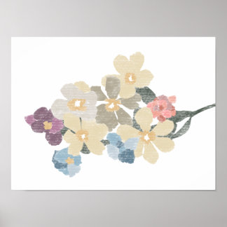 Hand getrokken Floral Poster