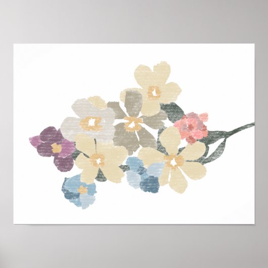 Hand getrokken Floral Poster (Voorkant)