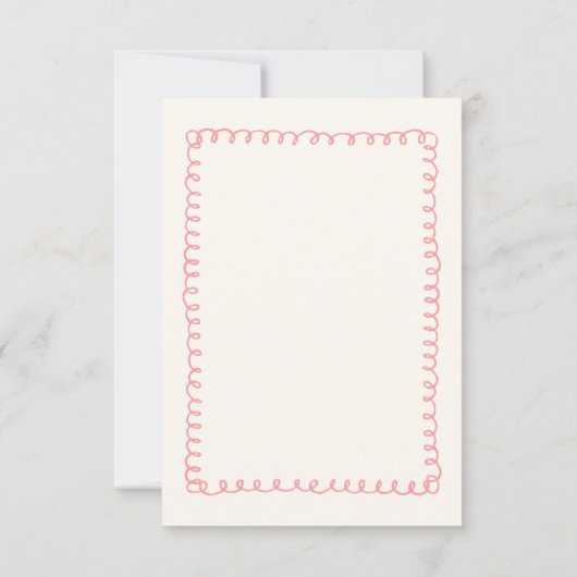 Hand getrokken Frans Leuk Huwelijk QR Code RSVP Kaartje (Achterkant)