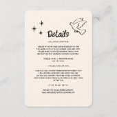 Hand getrokken Funky Doodle Wedding Details Informatiekaartje (Voorkant)