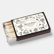 Hand getrokken Funky Handgeschreven Wedding Matchb