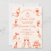 Hand getrokken funky handschrift bruids brunch kaart (Voorkant)