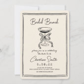Hand getrokken funky handschrift bruids brunch kaart (Voorkant)