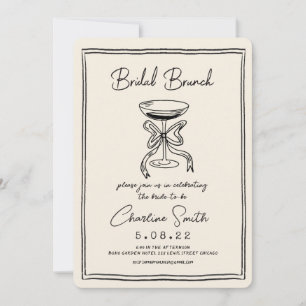 Hand getrokken funky handschrift bruids brunch kaart