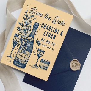 Hand getrokken Funky Handschrift Save the date
