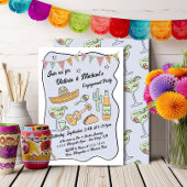 Hand getrokken Funky Mexicaanse Fiesta Kaart