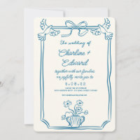 Hand getrokken Funky Tekening Handschrift Bruiloft