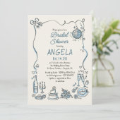 Hand getrokken Funky Whimsical Disco Vrijgezellenf Kaart (Staand voorkant)