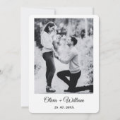 Hand getrokken Funky Whimsical Minimal bruiloft FO Save The Date (Achterkant)