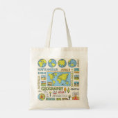 Hand getrokken Geografie Illustratie Tote Bag (Achterkant)