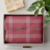 Hand getrokken gingham met kerstboom tissuepapier (Geschenk)