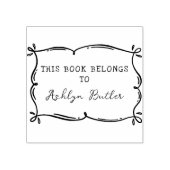 Hand getrokken grens persoonlijke bibliotheek boek rubberstempel (Afrduk)