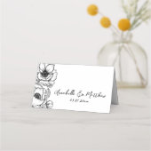 Hand getrokken grillige bloemenbruiloft (Achterkant)