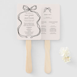 Hand getrokken grillige ceremonie programma Hand F Handwaaier