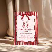 Hand getrokken grillige gestripte Lijst kerst Kaart