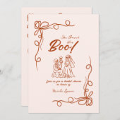 Hand getrokken grillige Halloween Vrijgezellenfees Kaart (Voorkant / Achterkant)