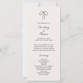 Hand getrokken grillige huwelijksceremonie program