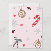 Hand getrokken grillige kerstfeest kaart (Achterkant)