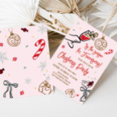 Hand getrokken grillige kerstfeest kaart