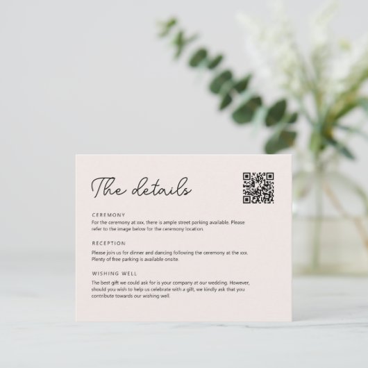 Hand getrokken grillige lint details met QR-code Kaart (Staand voorkant)