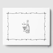 Hand getrokken grillige retro bruiloft gastenboek (Achterkant)