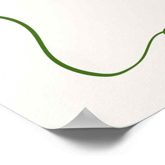 Hand getrokken groene bruids brunch welkomstbord poster (Hoek)