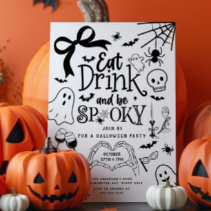 Hand getrokken Halloween feest Kaart