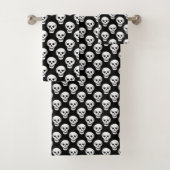Hand getrokken Halloween schedel patroon Bad Handdoek (Insitu)