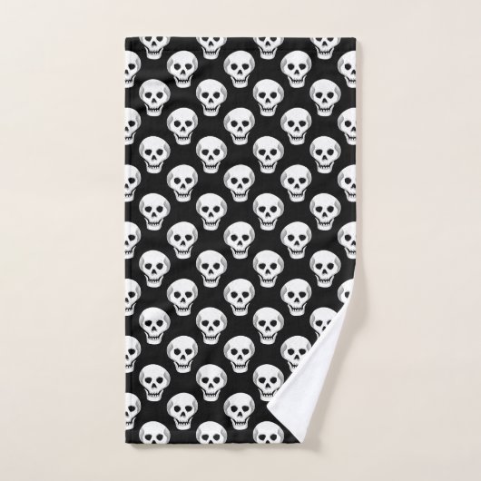 Hand getrokken Halloween schedel patroon Bad Handdoek (Handdoek)