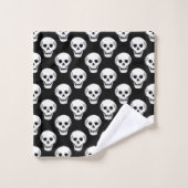 Hand getrokken Halloween schedel patroon Bad Handdoek (Wasdoekje)