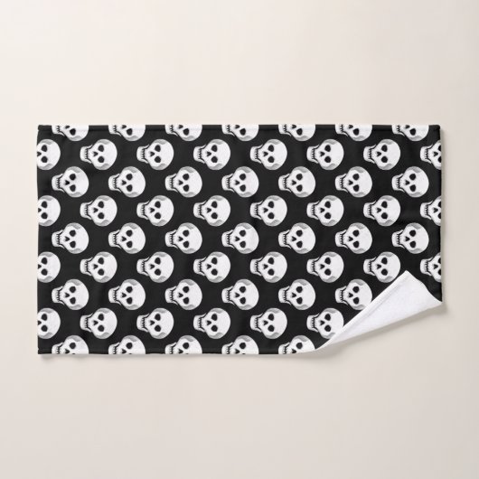 Hand getrokken Halloween schedel patroon Bad Handdoek (Handdoek)