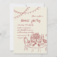 Hand getrokken & Handgeschreven grillige Diner bru