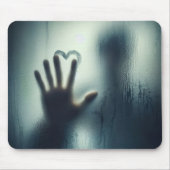 Hand getrokken hart op nat glas muismat (Voorkant)