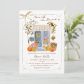 Hand getrokken Herfst Herfst Pompoen Vrijgezellenf Kaart (Staand voorkant)