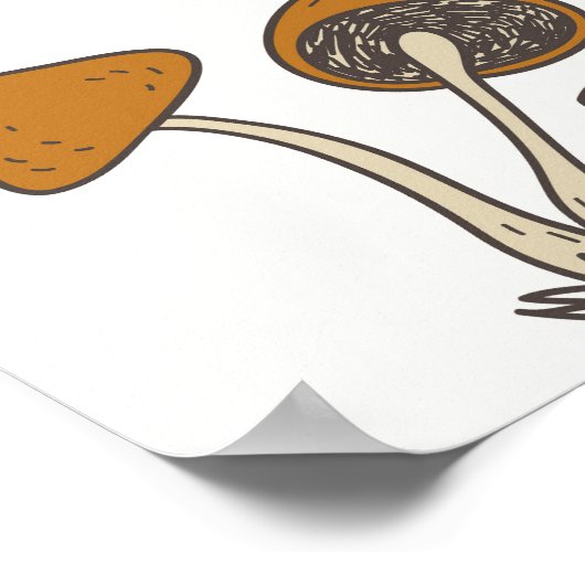 Hand getrokken Herfst: kleurrijke  set Poster (Hoek)