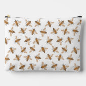 Hand getrokken Honingbijen Rits Pouch Etui (Voorkant)
