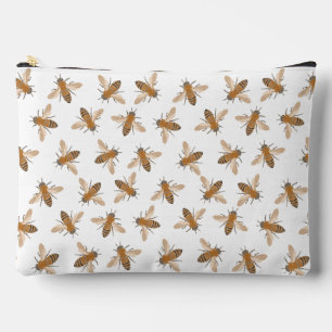 Hand getrokken Honingbijen Rits Pouch Etui