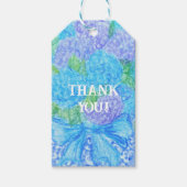 Hand getrokken hortensia in vaas cadeaulabel (Voorkant)