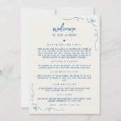 Hand getrokken iconen bruiloft welkom tijdlijn Kaa Kaart (Voorkant)