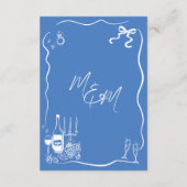 Hand getrokken illustraties Doodles bruiloft detai Informatiekaartje (Achterkant)