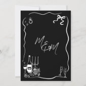 Hand getrokken illustraties Doodles bruiloft Kaart (Achterkant)