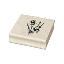 Hand getrokken Iris Bloem, originele beeldende kun Rubberstempel