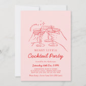 Hand getrokken kerst cocktail party uitnodiging (Voorkant)