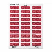 Hand getrokken kerst retour adres etiket (Full Sheet)
