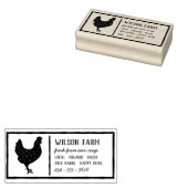 Hand-getrokken Kip  Familie Boerderij Ei Karton Rubberstempel (Gestempeld)