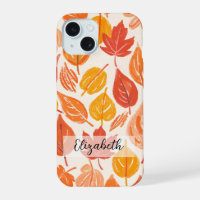 Hand getrokken kleurrijke herfst bladeren herfst